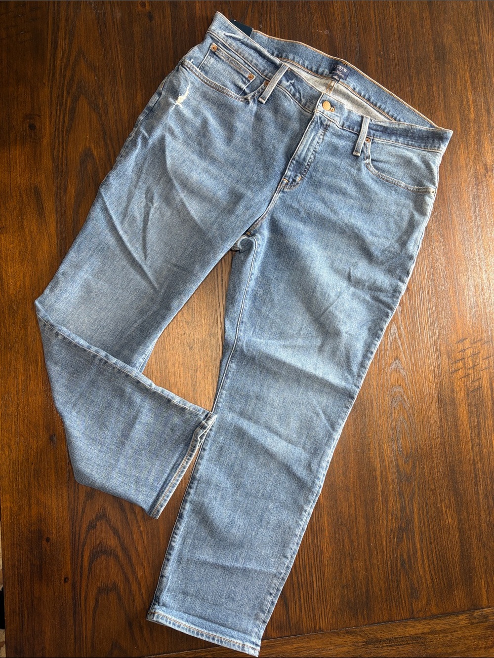 J. Crew Slim Boyfriend All Day Stretch Denim Light Blue Straight Legged Jeans